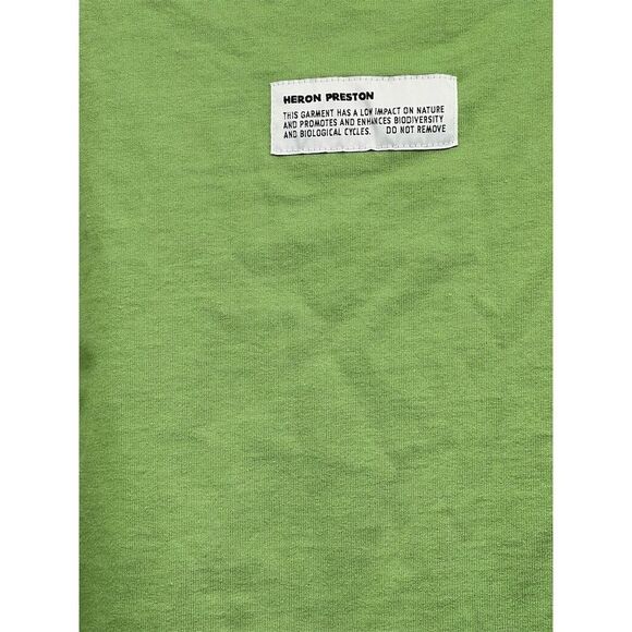 Heron Preston Men's Green Graphic Long Sleeve T-Shirt Size M - Picture 6 of 9